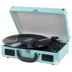 Vinyl Record Player Wireless Turntable Bluetooth 3-Speed Portable Vintage Suitcase with Built-in Speakers, Includes Extra Stylus/RCA Out/AUX IN - Les Beatles, Paul McCartney, John Lennon, RIngo Starr, George Harrison