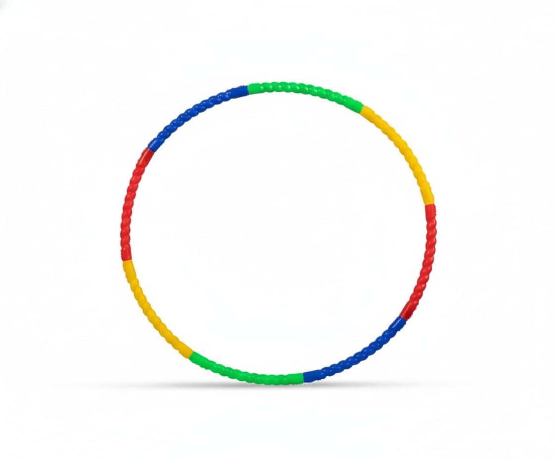 Hula Hoop, Multicolor, Exercise Fitness Equipment, Red Blue Green Yellow Classic Hula Hoop Consists of Inter-Lockable, Also Use Sport Playing Outdoor Indoor Children (Small)-image-33