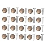 20-Piece Silver Mushroom Knobs for Small Drawers Cabinets and Jewelry Boxes - Modern Handle Nipple Design for Furniture and Decorative Pulls - Cabinet Hardware and Drawer Handles Included