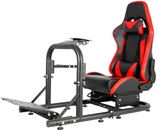 Marada Racing Cockpit with Racing Seat Super Stable Racing Steering Wheel Stand Adjustable |Applicable to Logitech G923 | G29 | G920 | Thrustmaster csl dd |Fanatec| Wheel, Shifters and Pedals Not Include