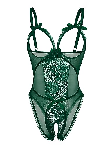 Image of Avidlove Women One Piece Lingerie Sexy Lace Babydoll Mini Bodysuit