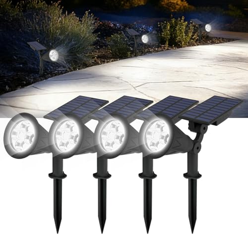 T-SUN Solar Spot Lights Outdoor Waterproof,Solar Landscape Spotlights,4Pack - image 1