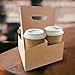 50 Pcs Coffee Drink Carrier with Handle( 4 Cups),Assemblable Drink Holder with Handle,Disposable Cup Holders for Drinks, Great for All Your Drink and Food Delivery,Coffee Carrier