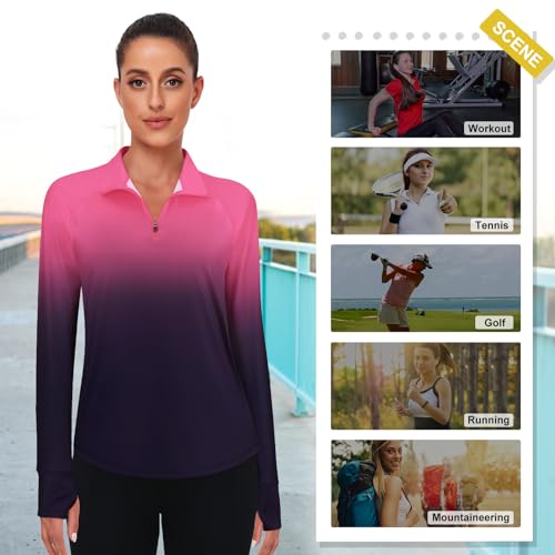 Image of Cucuchy Womens V Neck Golf Polo Shirts Moisture Wicking Sports Workout Tops