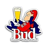 2 (Pieces) 3' and 5' Bud Sticker, Waterproof Vinyl Decals for Many Purpose Like Cars, Trucks, Laptops, Phones, Windows and More