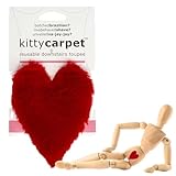 Fashion First Aid Kitty Carpet: Reusable Downstairs Toupee Merkin & Pubic Wig – Funny Gag Gift for Women, Bachelorette, Divorce - Perfect White Elephant Gift & Weird Stocking Stuffer (Red Heart)
