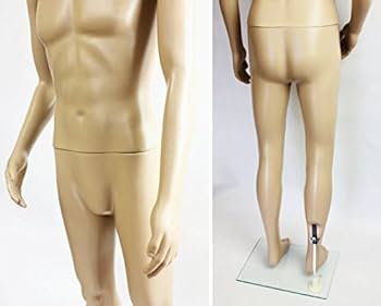 男性等身大マネキン　 ベージュ 等身大 マネキン 男性 身長185cm B94cm×W75cm×H95cm カツラ