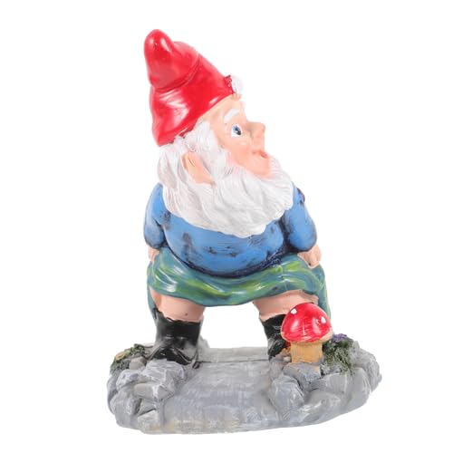 ibasenice Estatuilla de Duende para Jardín Decoración de para Exterior Adorno de Jardín para Patio y Césped Figura de Duende y Resistente
