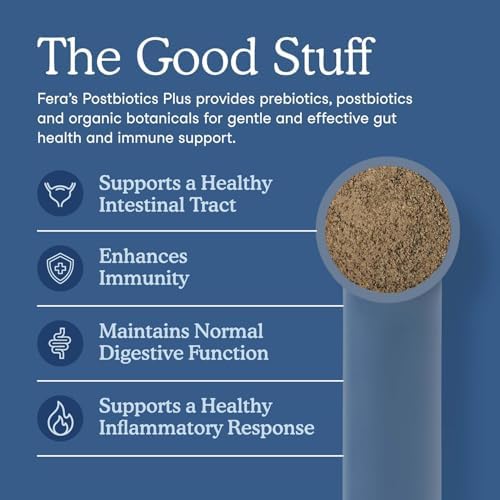 Fera Pets Postbiotics Plus Prebiotics for Dogs & Cats, 120 Scoops - 1