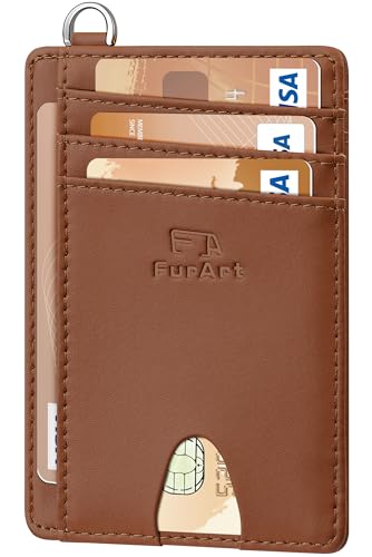 Image of FurArt Slim Minimalist Wallet RFID Credit Card Holder for Men | slim minimalist compact rfid id window thin