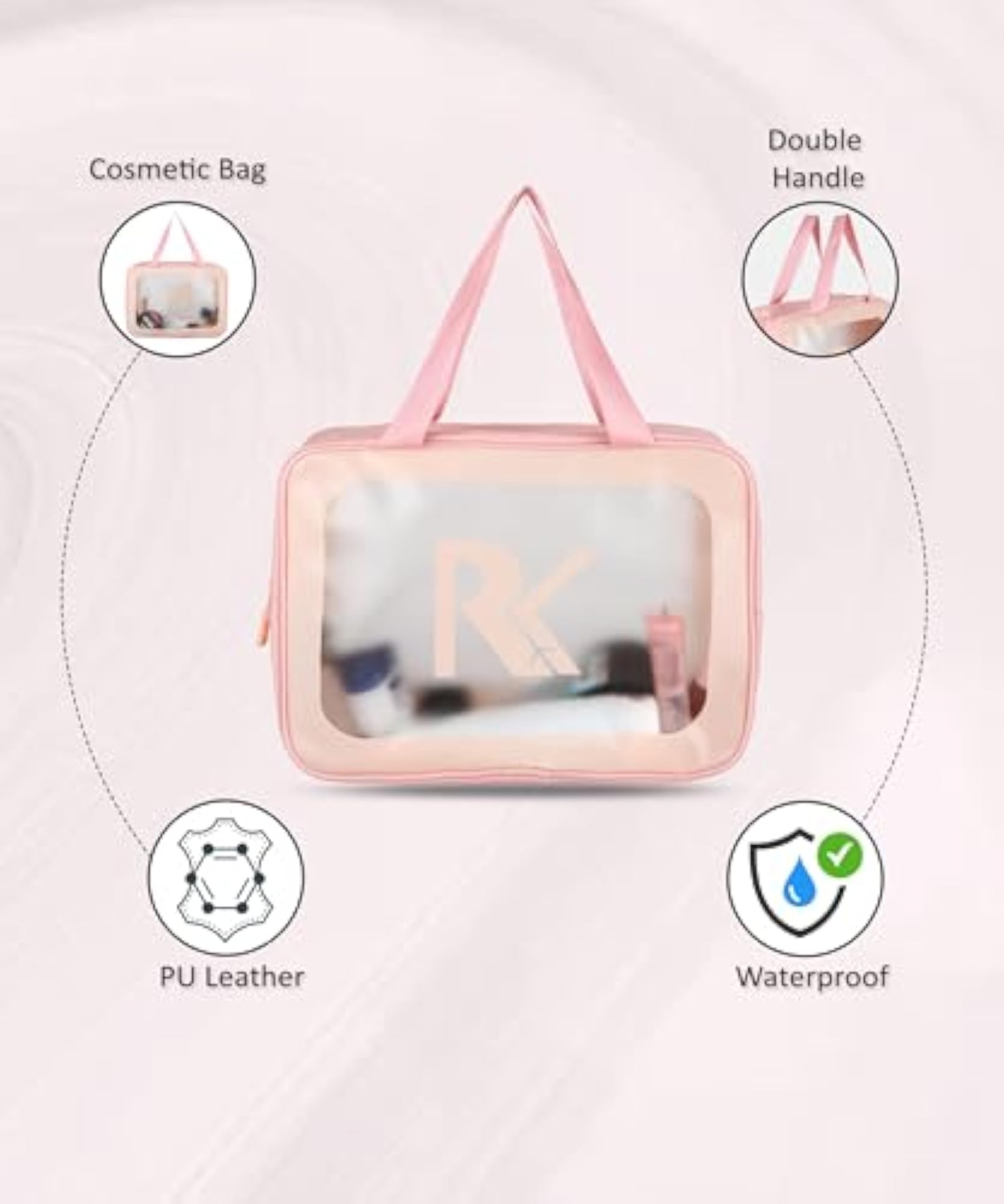 Large Clear Waterproof Washbag Transparent Toiletry Organizer