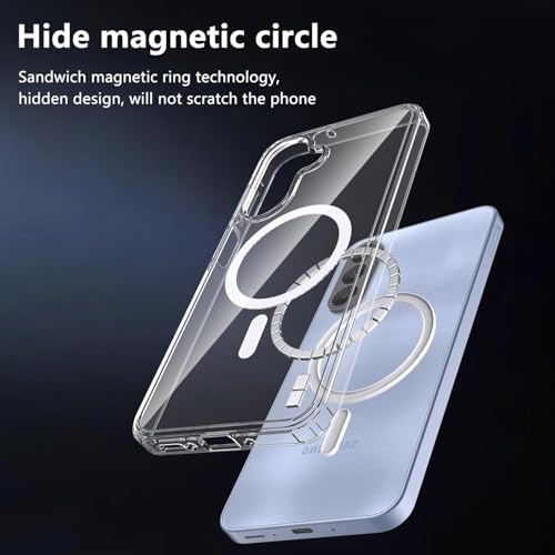 Image of REALCASE for Samsung Galaxy A26 5G | Magnetic Clear Case | Durable, Scratch-Resistant | Slim Transparent Compatible with MagSafe | Protective TPU Bumper Back Cover for Samsung Galaxy A26 5G