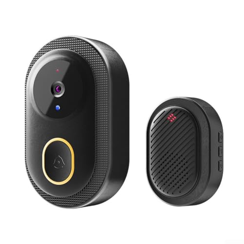 Affidabile 2 4G WiFi Campanello Telecamera con Mani Citofono e Video Chiaro (nero)
