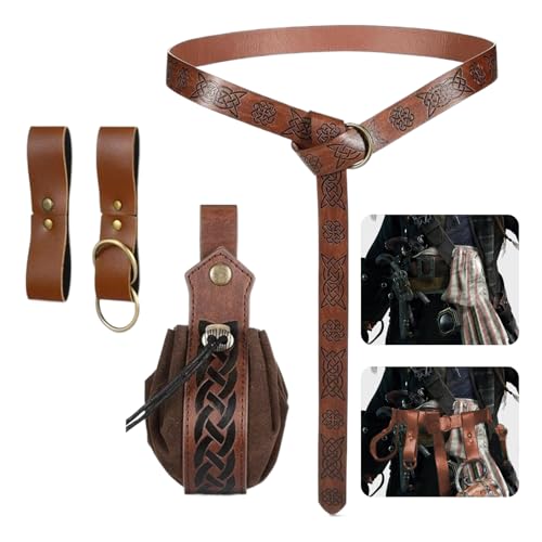 Ceinture Renaissance femme avec pochette Teksome pour déguisement de cosplay et fêtes