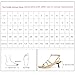 Modatope Womens Strappy Kitten Heels Gold Open Toe Heeled Sandals Women T-Strap High Heels Ankle Strap Sandals Size 9