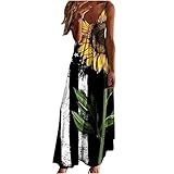 Flowy Swing Dress USA Flag Plus Size Dress Womens Sexy Spaghetti Strap Maxi Dress Fit and Flares Wing Sundress Vestidos QuinceañEra Honeymoon Graduation Decorations