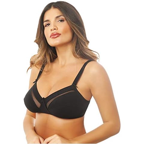 Istintiva Lavinia - Sujetador sin Aros con Inserción de Tul Negro Cover
