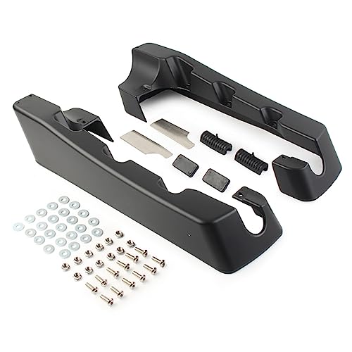 Bacar Powersports Alforjas, extensiones duras extendidas de 4" para Harley Touring Road King 1994-2013, Negro mate miniatura 1