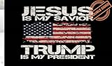WENWELL Jesus is My Savior Trump is My President Flag 3x5 Ft Double Sided,Durable,Fade-Resistant,Indoor/Outdoor