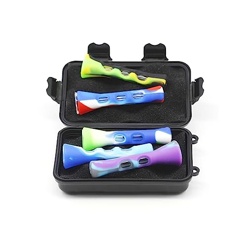 WGEEZER 5pcs Portable for Outdoor reusable straw box-packed sets, men's choice, gift for men (Random Color)