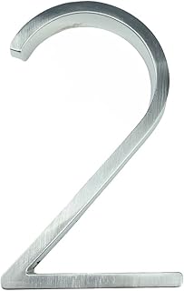 House Numbers 12cm Silver House Numbers Signage0-9 Alphabet Letters 5 Inch. Numeros Home Door Number Outdoor Address House Number (Color : 2, Size : 12cm House Number)
