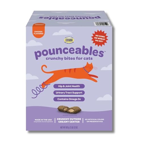 Pounceables Crunchy Cat Treats, Chicken Flavor, Hip and Joint Health,