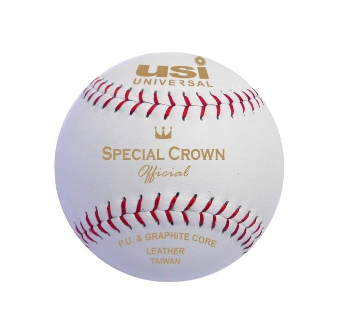 USI UNIVERSAL Special Crown Baseball, 780SF1 P.U. & Graphite Soft Baseball, Standard Size Adult Training Ball for Pitching, Hitting, Fielding, Baseballs Batting Practice Training Softball