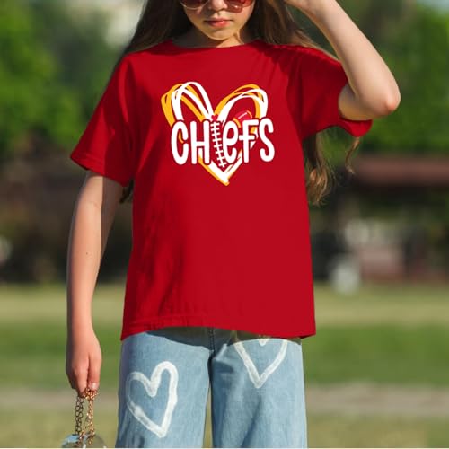 Football Shirts for Girls Boys Game Day T Shirt Kids Football Sunday Athletic Tee Top2