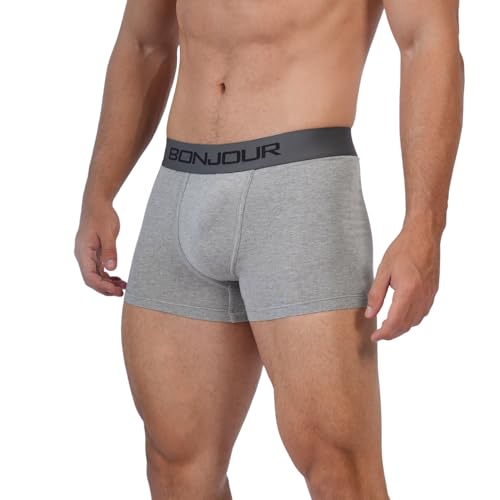 Image of Bonjour Men's Cotton Comfort Trunk - Soft Breathable Everyday Underwear (Pack of 1)