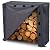 RICHIE Waterproof Firewood Racks Covers, 4FT Logs Wood Storage Outdoor Holder Cover, Heavy Duty 600D Fabric with PVC Coating, Grey