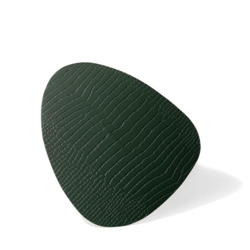 Image of Premium Recycled Leather Mouse Pad for PC | Large Size 25x22cm Mousepad for Laptop Wireless | Handcrafted | Anti-Slip, Anti-Skid, Waterproof | Croco Finish for Home, Office, Gaming, Green