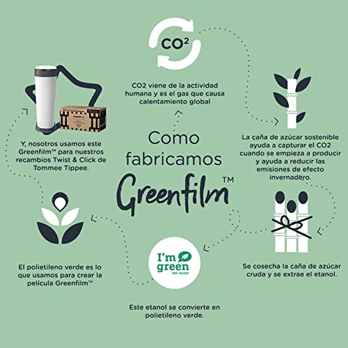 Miniatura 9 de Tommee Tippee Contenedor Para Pañales Twist And Click Xl, Incluye 1 Recambio Con Lámina Antibacteriana Multicapa, Blanco