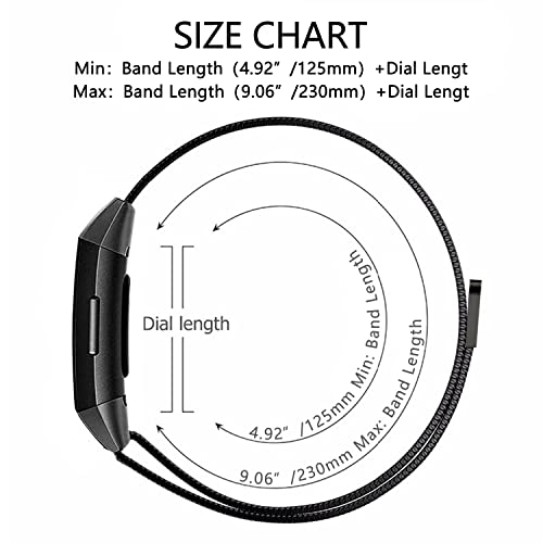 ZoRoll Pasek do zegarka Fitbit Charge 4/Fitbit Charge 3/Fitbit Charge 3SE, stal nierdzewna, metalowy, regulowany pasek zapasowy do zegarka Fitbit Charge 4/Charge 3, złoty