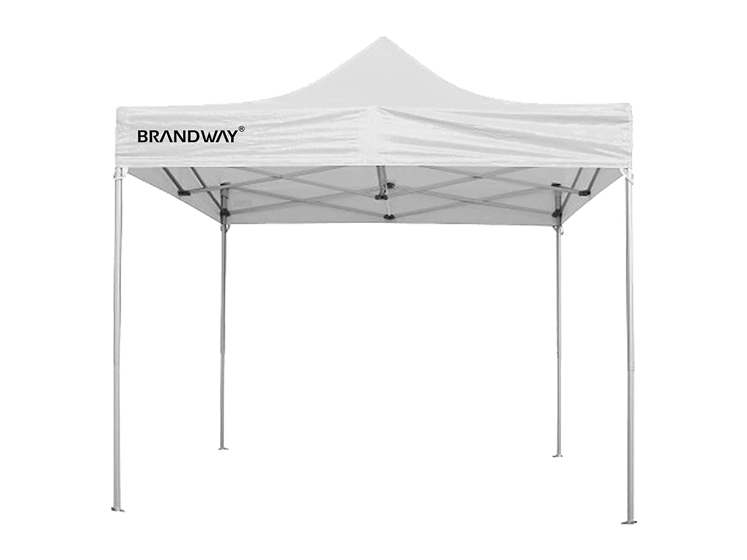 Brandway Foldable Garden Gazebo Tent with 3 Side Cover/Pop-up Canopy Tent for Garden and Promotional Activity with 3 Side Cover (White, 2x2 Meter) - Image 2 thumbnail