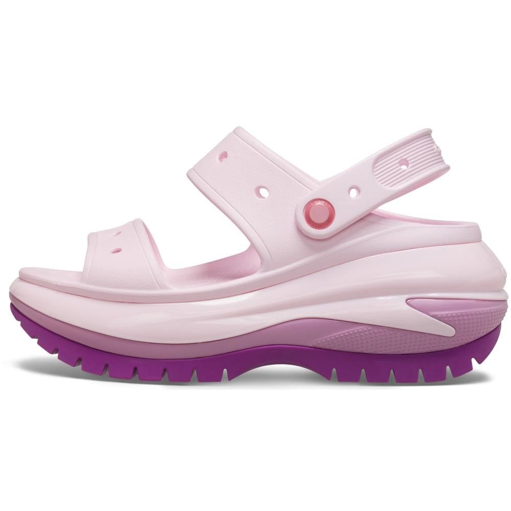 Crocs Sandalias clásicas Mega Crush unisex para adultos | Sandalias de plataforma, Hortensia, 7 Women/5 Men