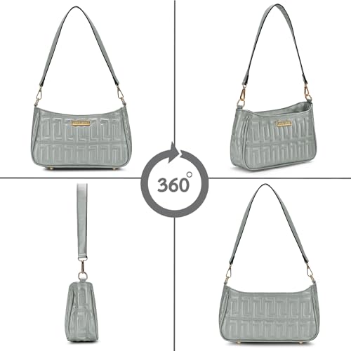 Image of Lavie Luxe Women's Modoc Hobo Quilted Bag for Women | Hobo Handbag for Work | Ladies purse | Stylish Shoulder Bag | Ladies Gift