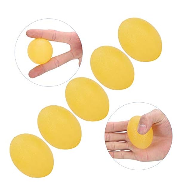 Sonew Silicone Grip Egg-Shaped Wrist Exercise Massage Grip Ball - 5pcs Fitness Rehabilitation