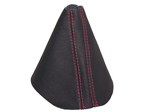 The Tuning-Shop for Volkswagen B6 B7 2006-2015 DSG Automatic Shift Boot Black Genuine Leather RED Stitching