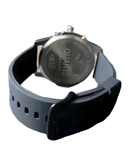 Image of Stylish Black Dial Silicone Strap Wrist Watch for Men & Women - Durable, Trendy, Comfortable, Unisex Fashion Watch