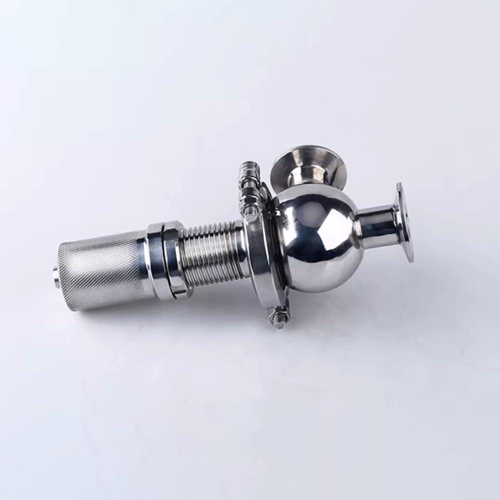 Valvola di Sicurezza Regolabile Sanitaria 3 Brida 1"-2", Valvola di Scarico Proporzionale SS304/316L, Guarnizione PTFE, Gamma Pressione 0,1-4 bar, per Sistemi Igienici(SS304,1-1/4")