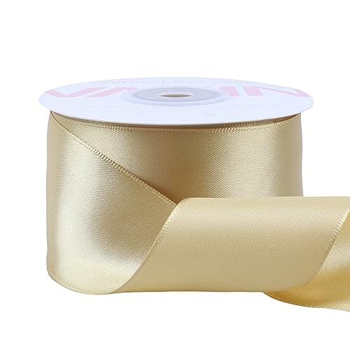 VATIN Gold Satin Ribbon Polyester 40mm X 23m(25 Yards) Craft Fabric Ribbon Perfect for Gift Wrapping,Hair Bow,Party Balloon Trimming - Image 3