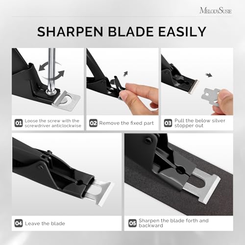 Image of MelodySusie Adjustable Stainless Steel Acrylic Nail Clippers, Black