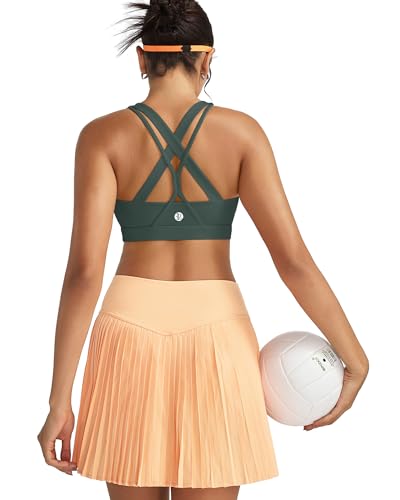 Image of RUNNING GIRL Sports Bras for Women,Seamless Strappy Sports Bra High Support Crisscross Back with Removable Pads