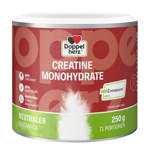 Doppelherz CREATINE MONOHYDRATE Hochreines Kreatin mit Creapure Qualität 250g