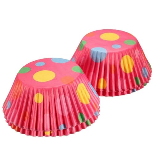 Image of 100 PCS Paper Cake Cup Liners Baking Cupcake Muffin Cases Wedding Party One Color Random Send