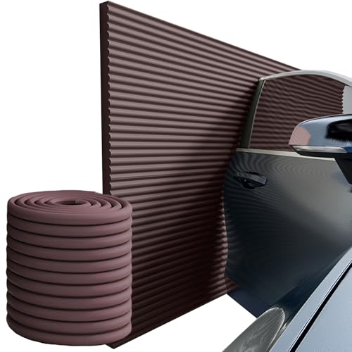 Protector Pared Garaje, Columna Parking Tiras Autoadhesivas, Protectores de Bordes de Garaje Autoadhesivos, para Garajes Sótano Gimnasio Brown 7.9x78.7in/20x200cm 1PCS