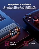 Lexar PCIe 4.0 Interne SSD 2TB, M.2 2230 PCIe Gen4x4 SSD, bis zu 5200 MB/s Lesen, 4700 MB/s Schreiben, Interne Solid State Laufwerk kompatibel Steam Deck, ASUS ROG Ally – Ansicht 3