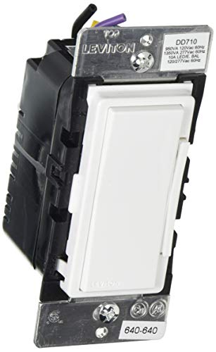 Leviton Decora Digital Dimmer Switch for 0-10V LED, Mark 7 Florescent Ballasts, DD710-BDZ, White