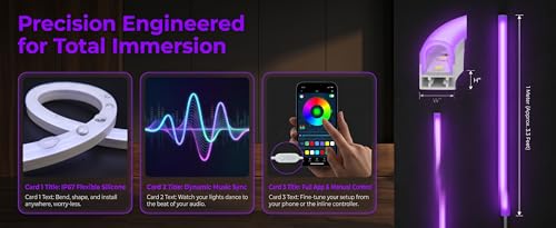 Tira de luces LED flexible de 1 metro RGB con control app miniatura 7
