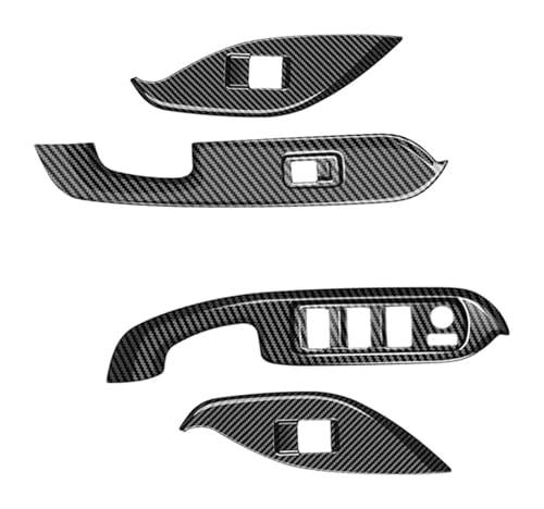 Cadre de bouton de vitre Toyota Voxy 2022 autocollant anti-rayures carbone